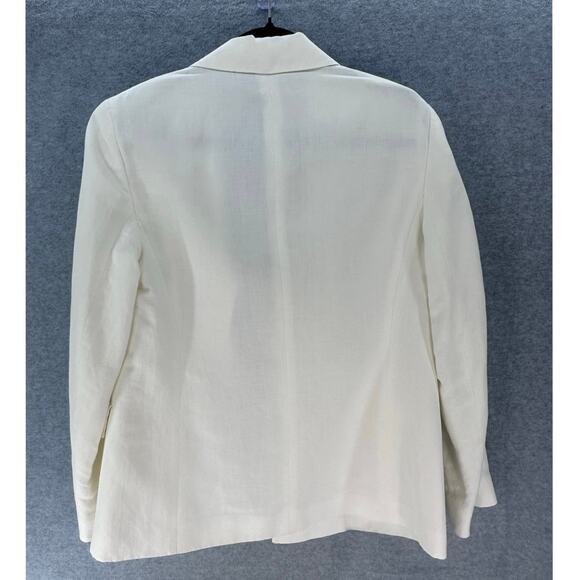 Lafayette 148 NY Women sz 8 Linen Blazer Off White Designer Office Workwear - Picture 2 of 15